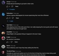 Fans in the YouTube comments section reacting to Alexstraza's dialogs in World of Warcraft: Dragonflight (Images via Asmongold Clips/YouTube)